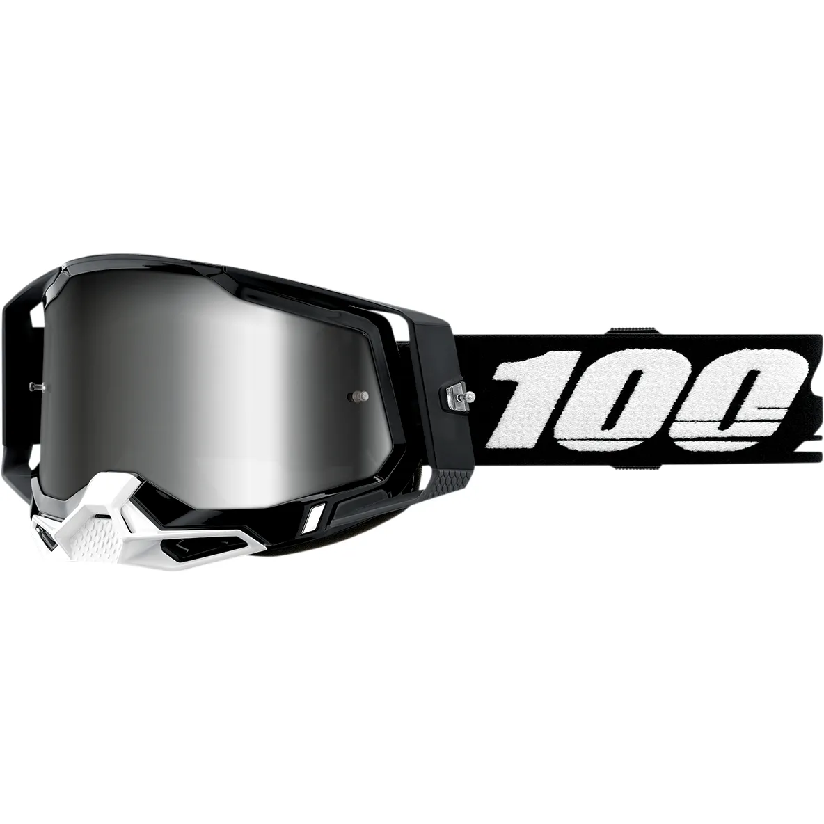 100% Racecraft 2 Goggles - Black - Silver Mirror 50121-252-01