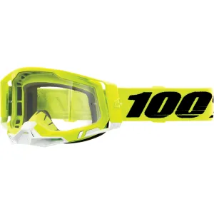 100% Racecraft 2 Goggles - Fluo Yellow - Clear 50121-101-04