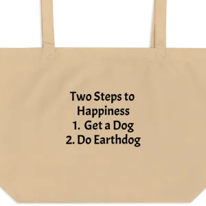 2 Steps to Happiness Earthdog X-Large Tote/ Shopping Bags