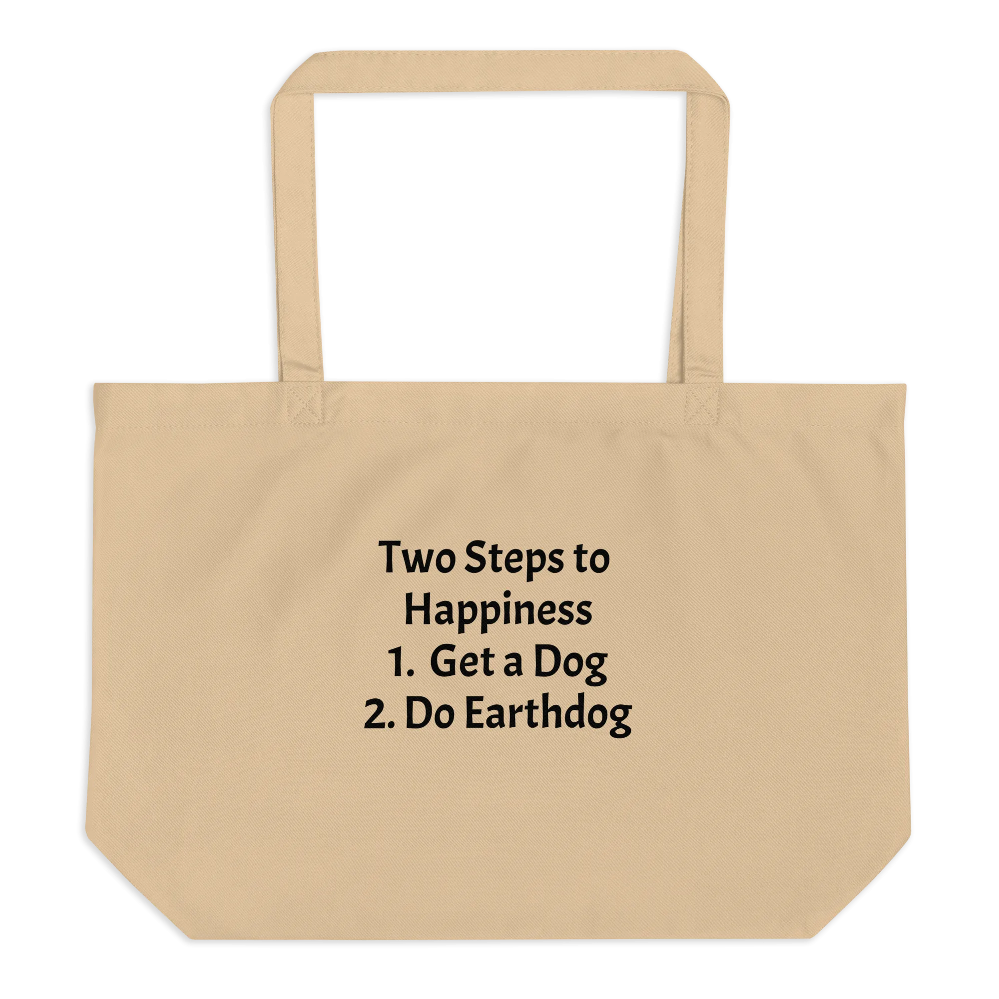 2 Steps to Happiness Earthdog X-Large Tote/ Shopping Bags