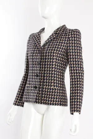 2001 S/S Rope Textured Grosgrain Jacket
