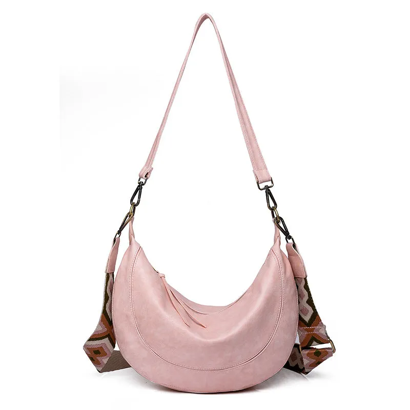 2025 new bags women's commuter bags niche crescent bags  retro women's bags shoulder messenger bags