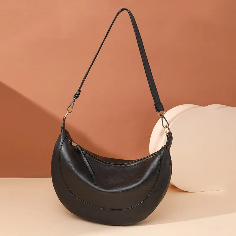 2025 new bags women's commuter bags niche crescent bags  retro women's bags shoulder messenger bags