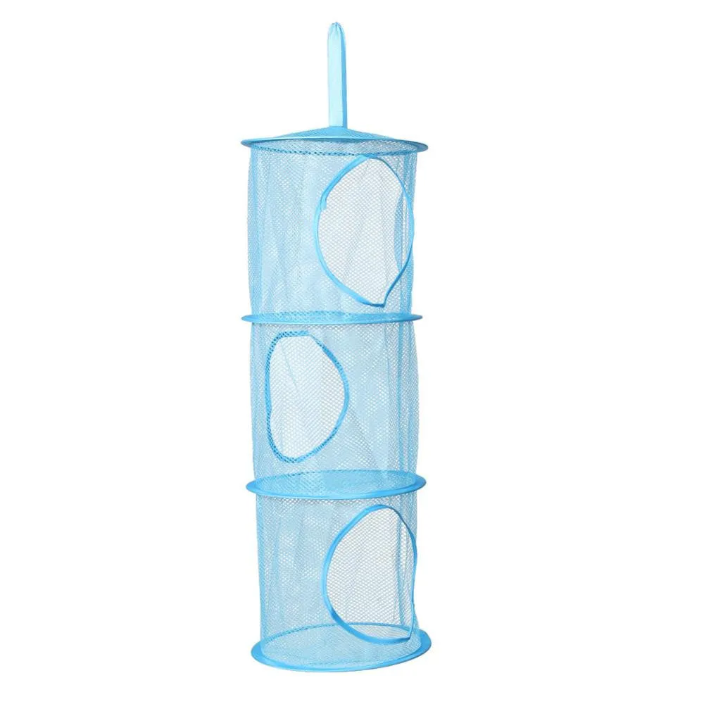 3 Shelf Hanging Storage Net Kids Toy Organizer Bag Bedroom Wall Door Closet Organizers Basket for Toys