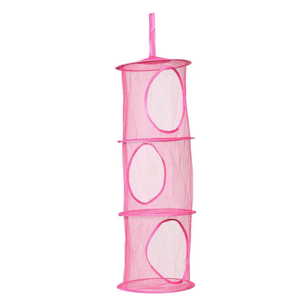 3 Shelf Hanging Storage Net Kids Toy Organizer Bag Bedroom Wall Door Closet Organizers Basket for Toys