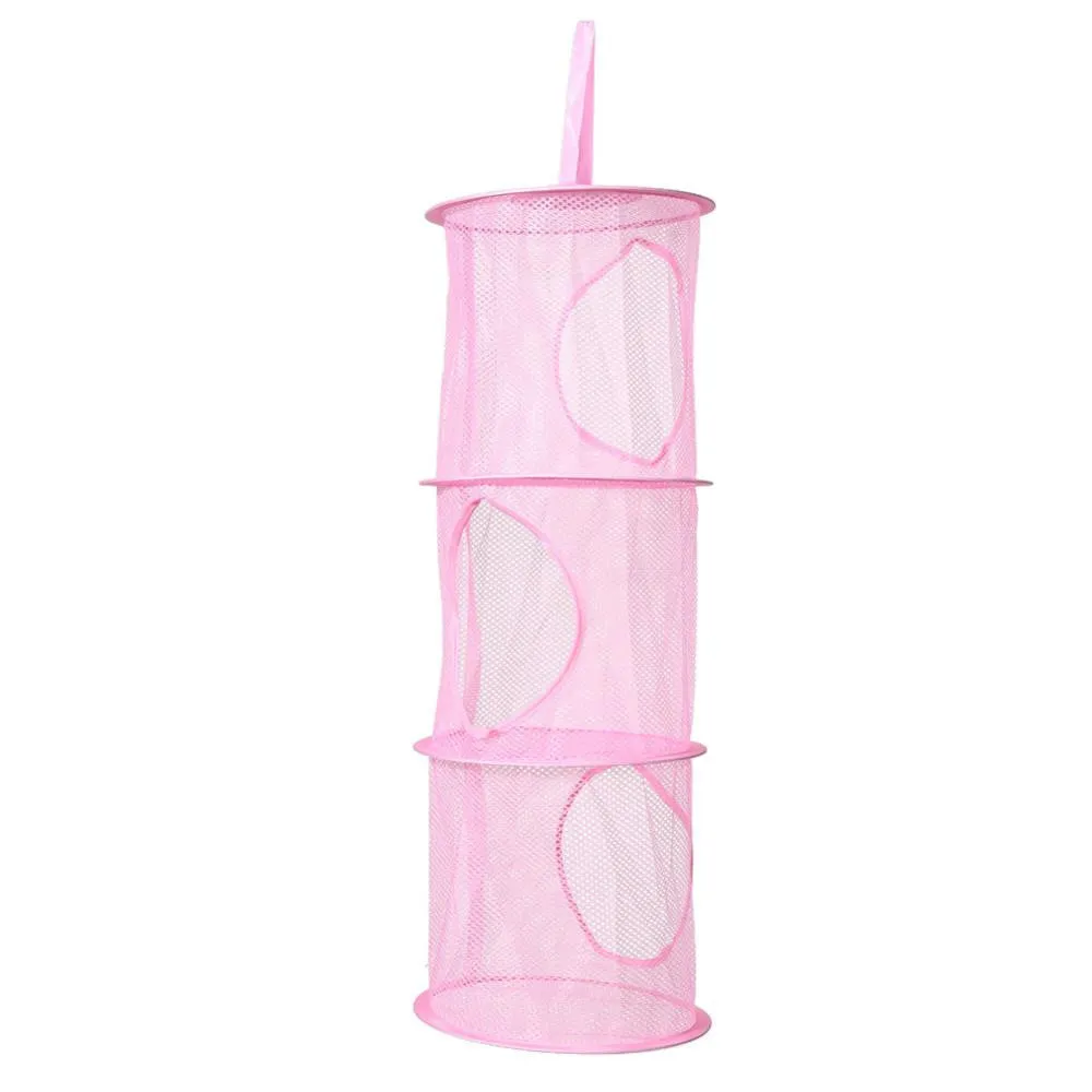 3 Shelf Hanging Storage Net Kids Toy Organizer Bag Bedroom Wall Door Closet Organizers Basket for Toys