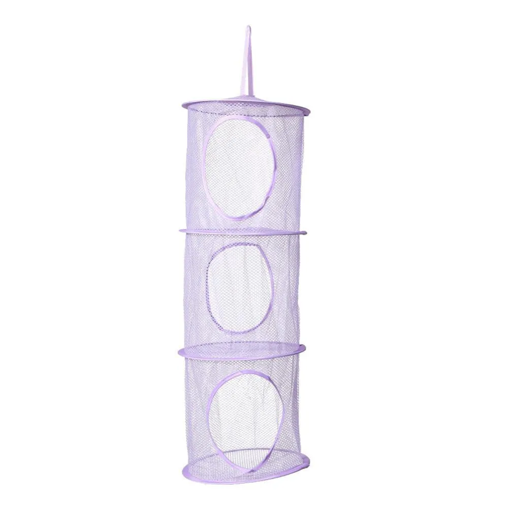 3 Shelf Hanging Storage Net Kids Toy Organizer Bag Bedroom Wall Door Closet Organizers Basket for Toys