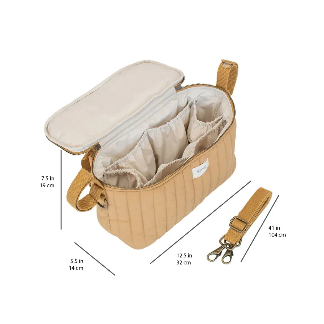 3 Sprouts Quilted Stroller Organizer
