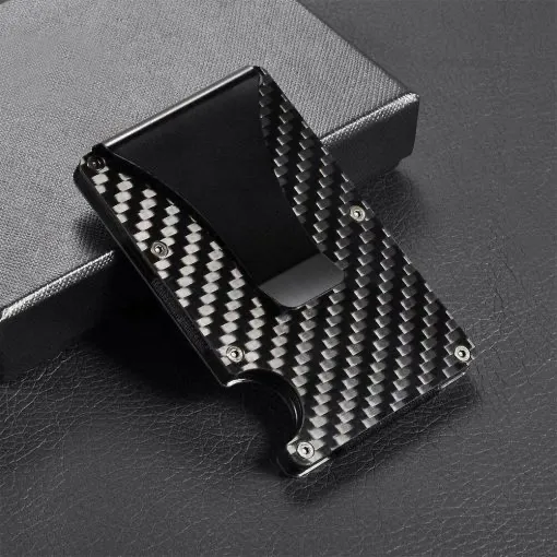 3D Belt Men's Stainless Steel Logo Black Smart Wallet D250002301