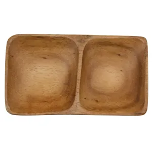 Acacia Double Dish