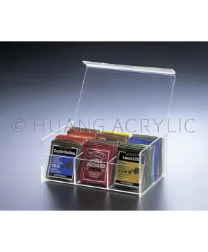 Acrylic 6-COMPARTMENT TEA BAG BOX