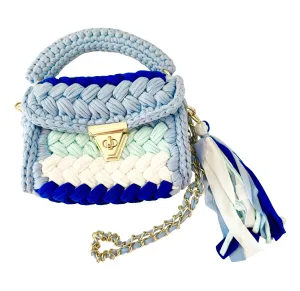 Alexis Woven Bag - Blue Mix