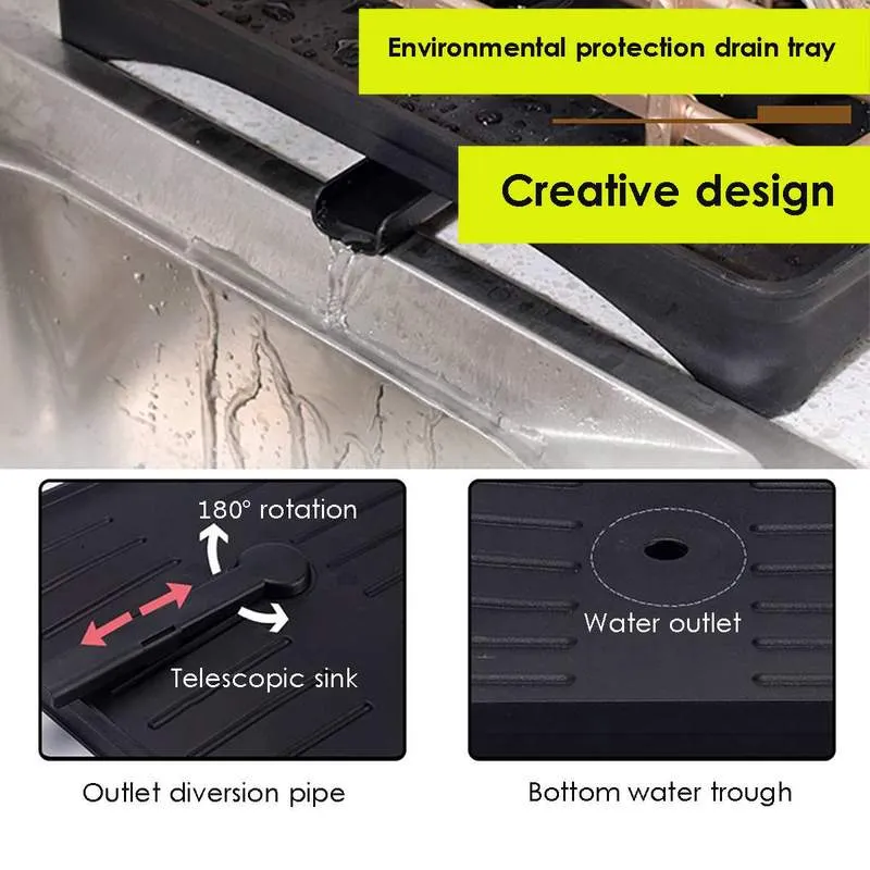 Aluminium Alloy Dish Drying Rack Multifunction Kitchen Washing