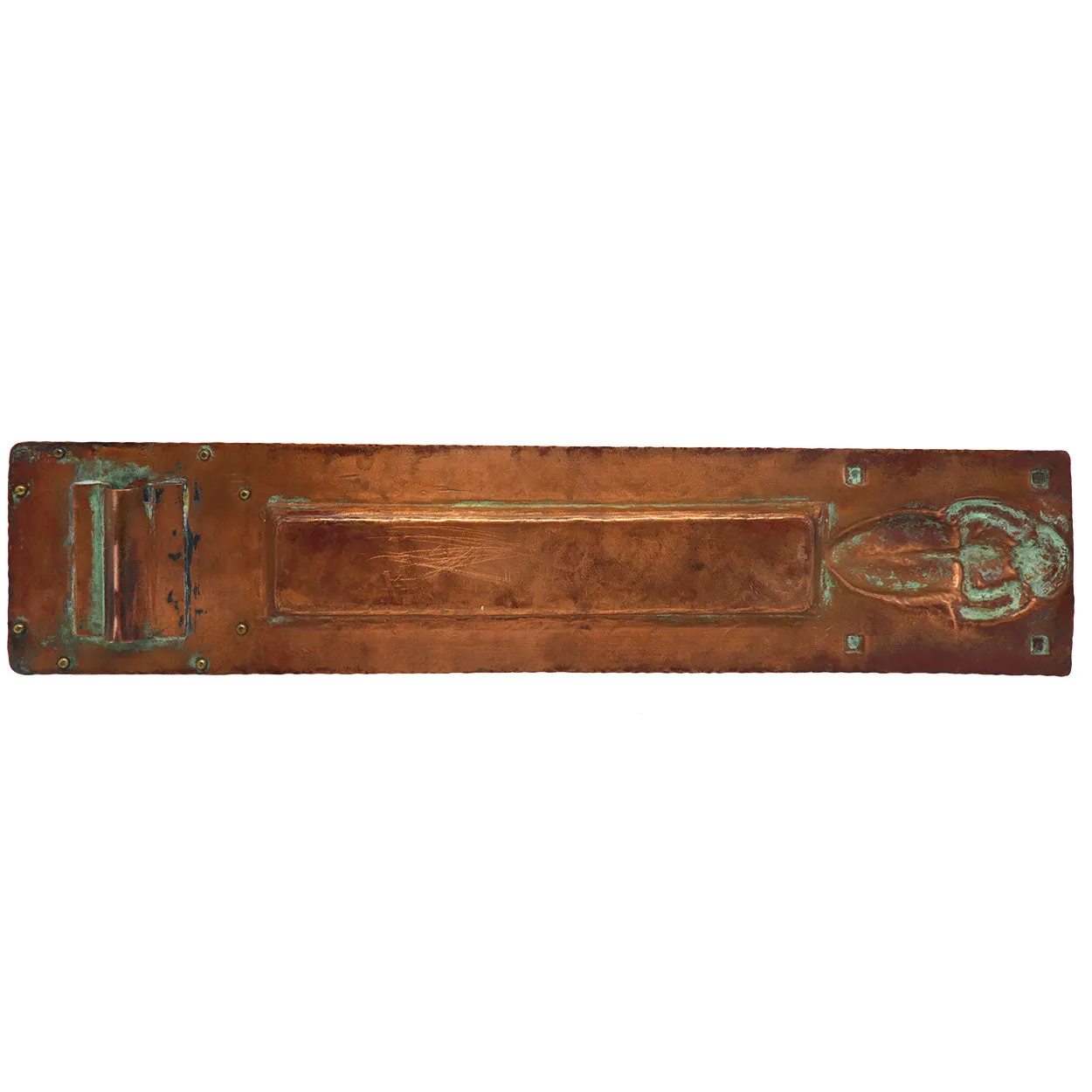 American Forest Craft Guild Arts and Crafts Hammered Copper Scarab Inkstand