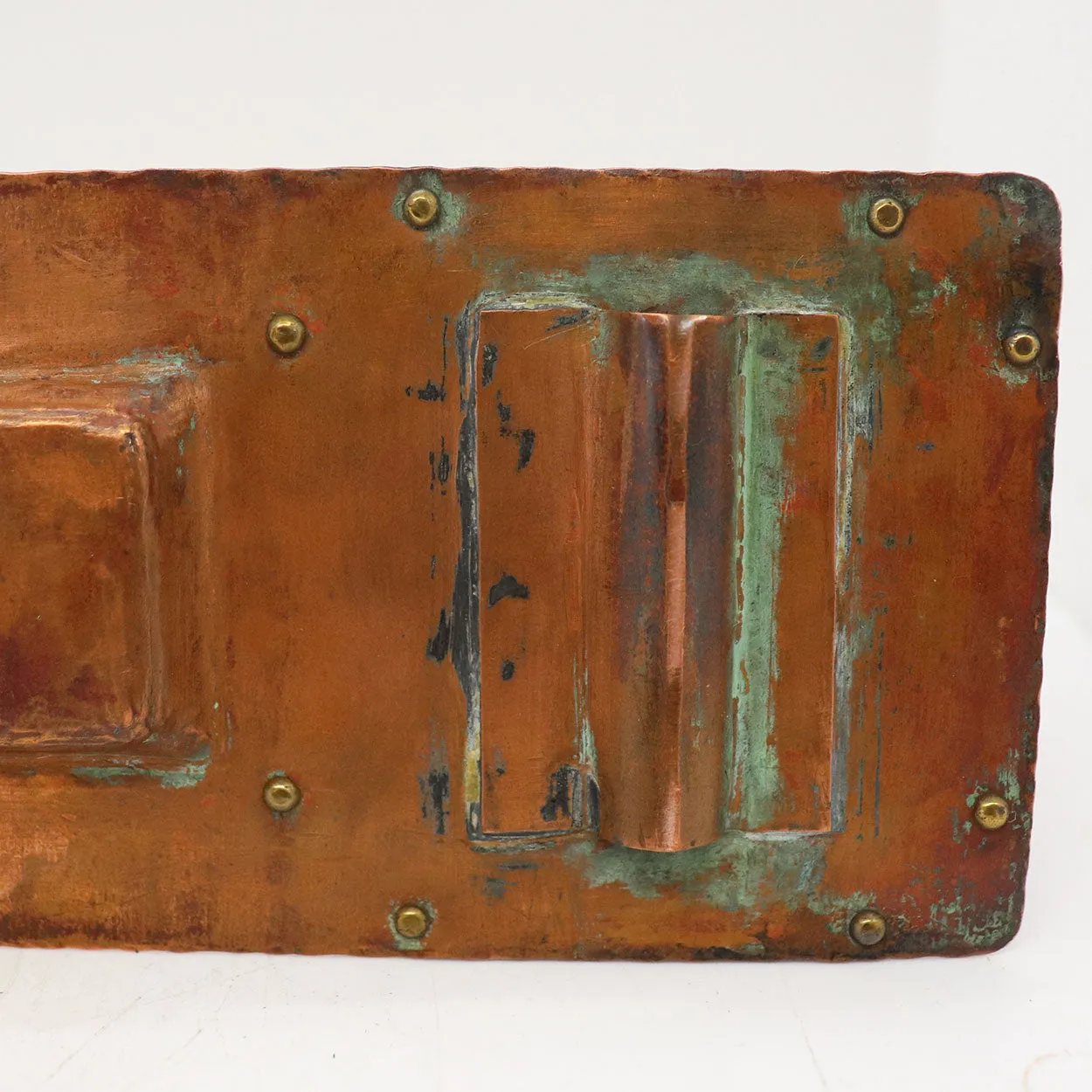 American Forest Craft Guild Arts and Crafts Hammered Copper Scarab Inkstand