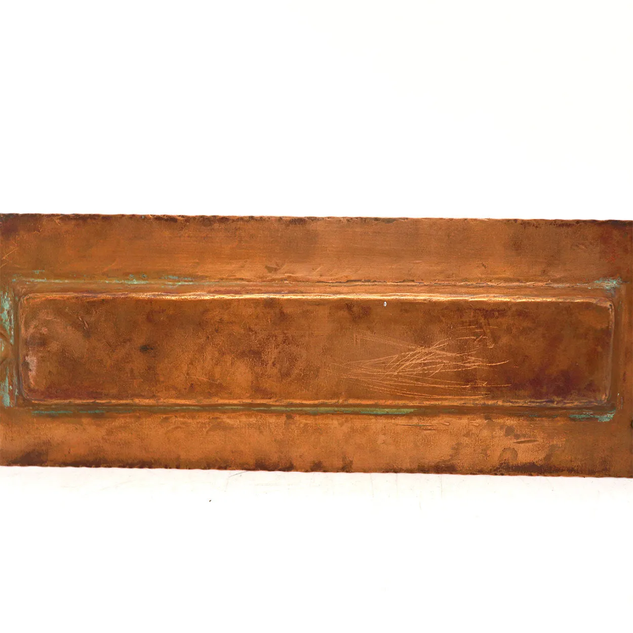 American Forest Craft Guild Arts and Crafts Hammered Copper Scarab Inkstand