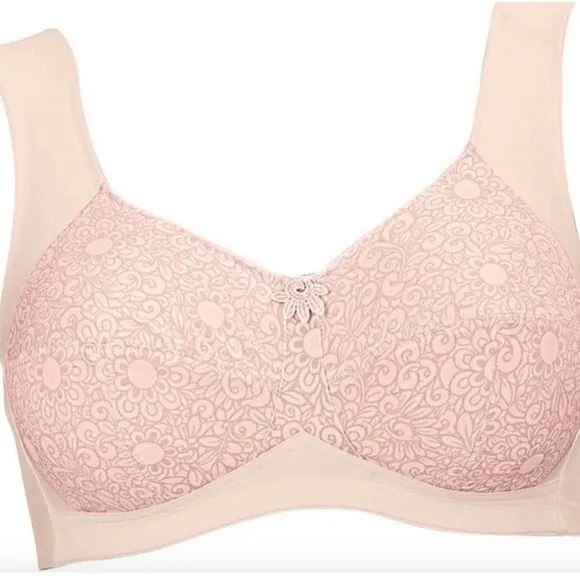 Anita Bra Comfort Flora Minimizer unlined adjustable floral lightweight Ecru 36G