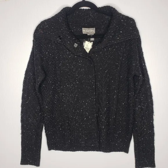 Anthropologie Michael Stars Cable Cardigan Sweater Cableknit Convertible XS NEW