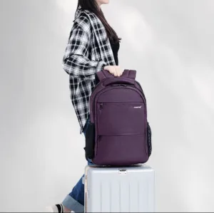 Anti Theft Backpack Computer Backpack Travel Bag - Purple - 15 inches