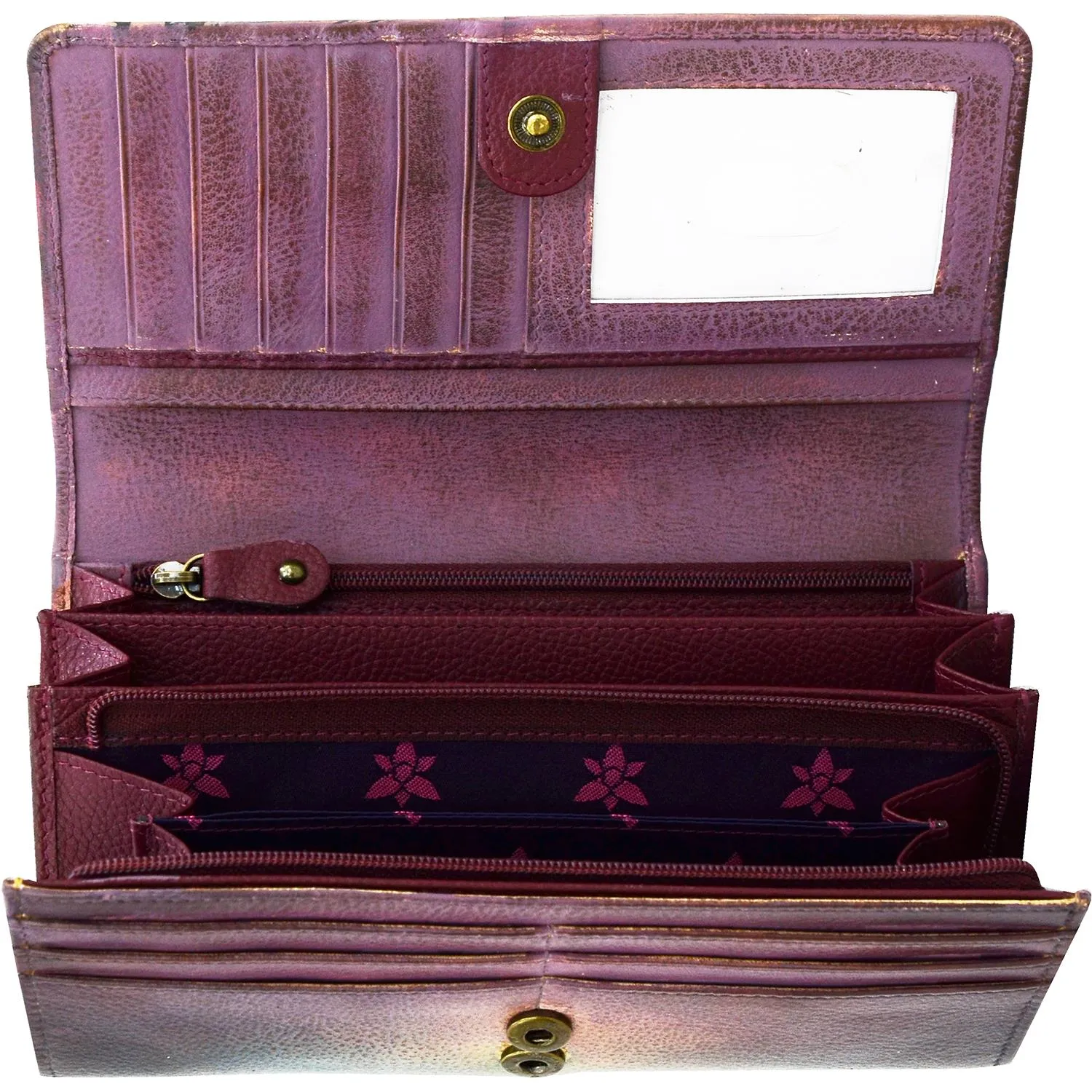 Anuschka RFID Blocking Accordion Flap Wallet Free Spirit Leather