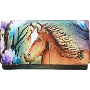 Anuschka RFID Blocking Accordion Flap Wallet Free Spirit Leather