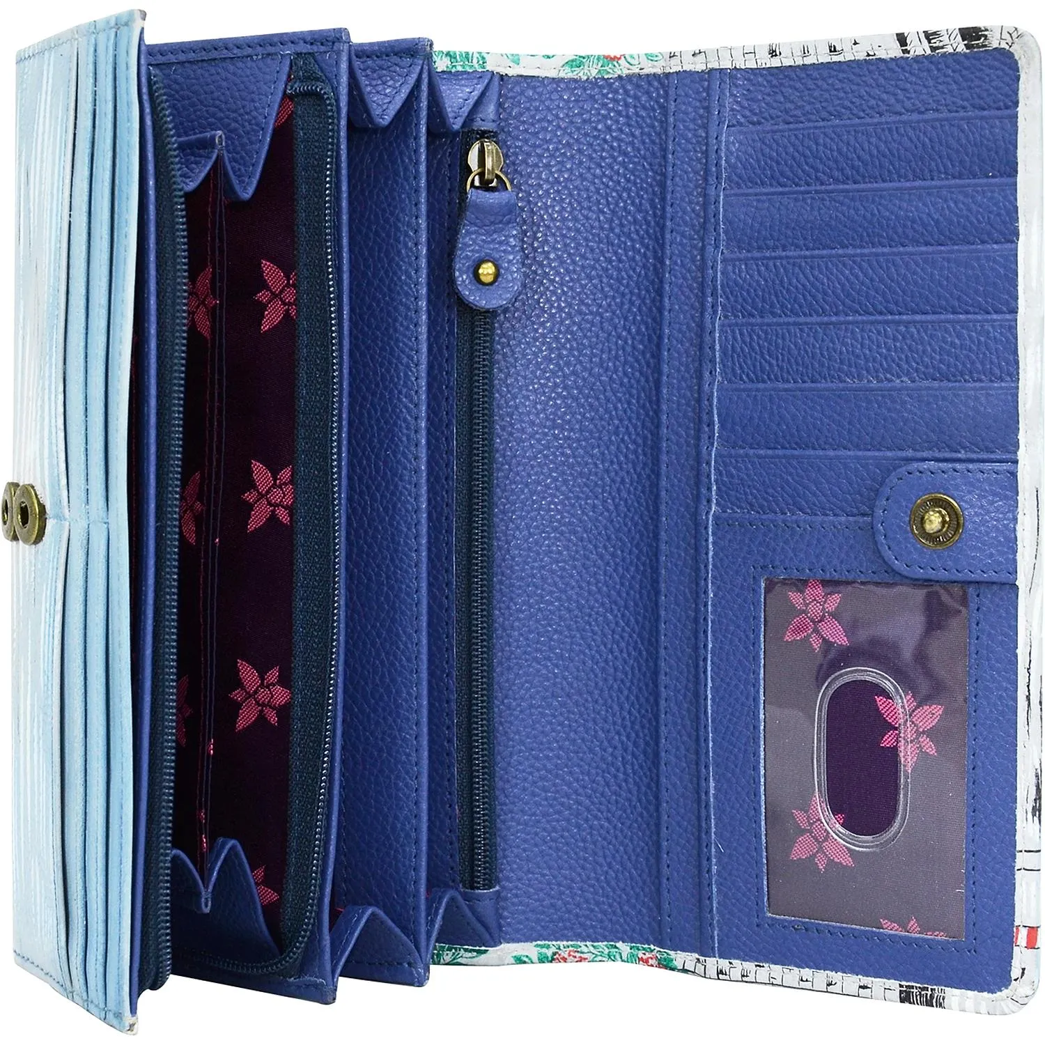Anuschka RFID Blocking Accordion Flap Wallet Venetian Story Leather
