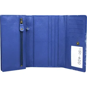 Anuschka Three Fold Wallet Garden Of Delights Leather