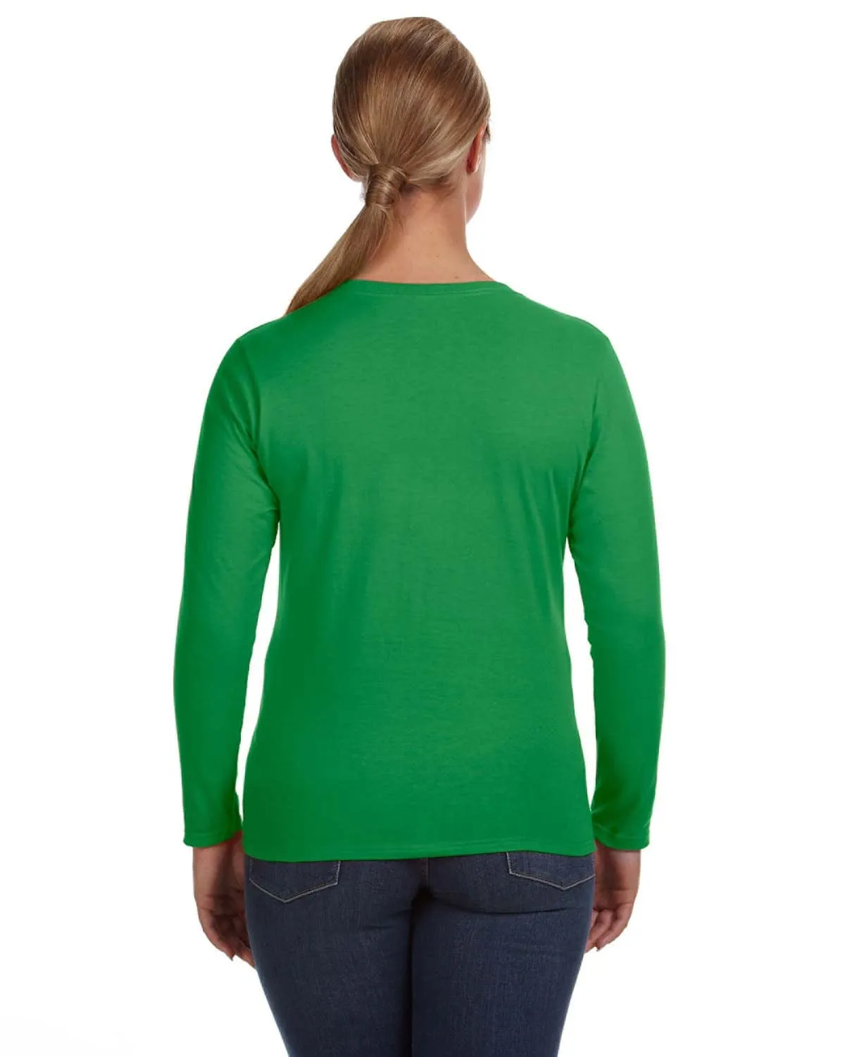 Anvil Ladies Lightweight Long Sleeve T-Shirt | Green Apple