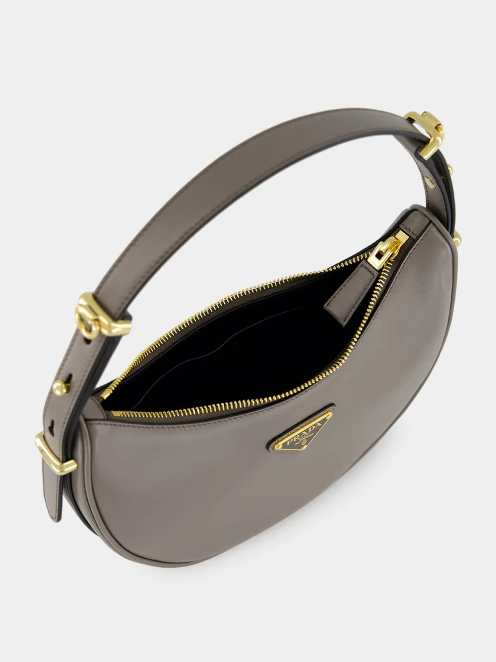 Argilla Grey Arqué Small Leather Bag