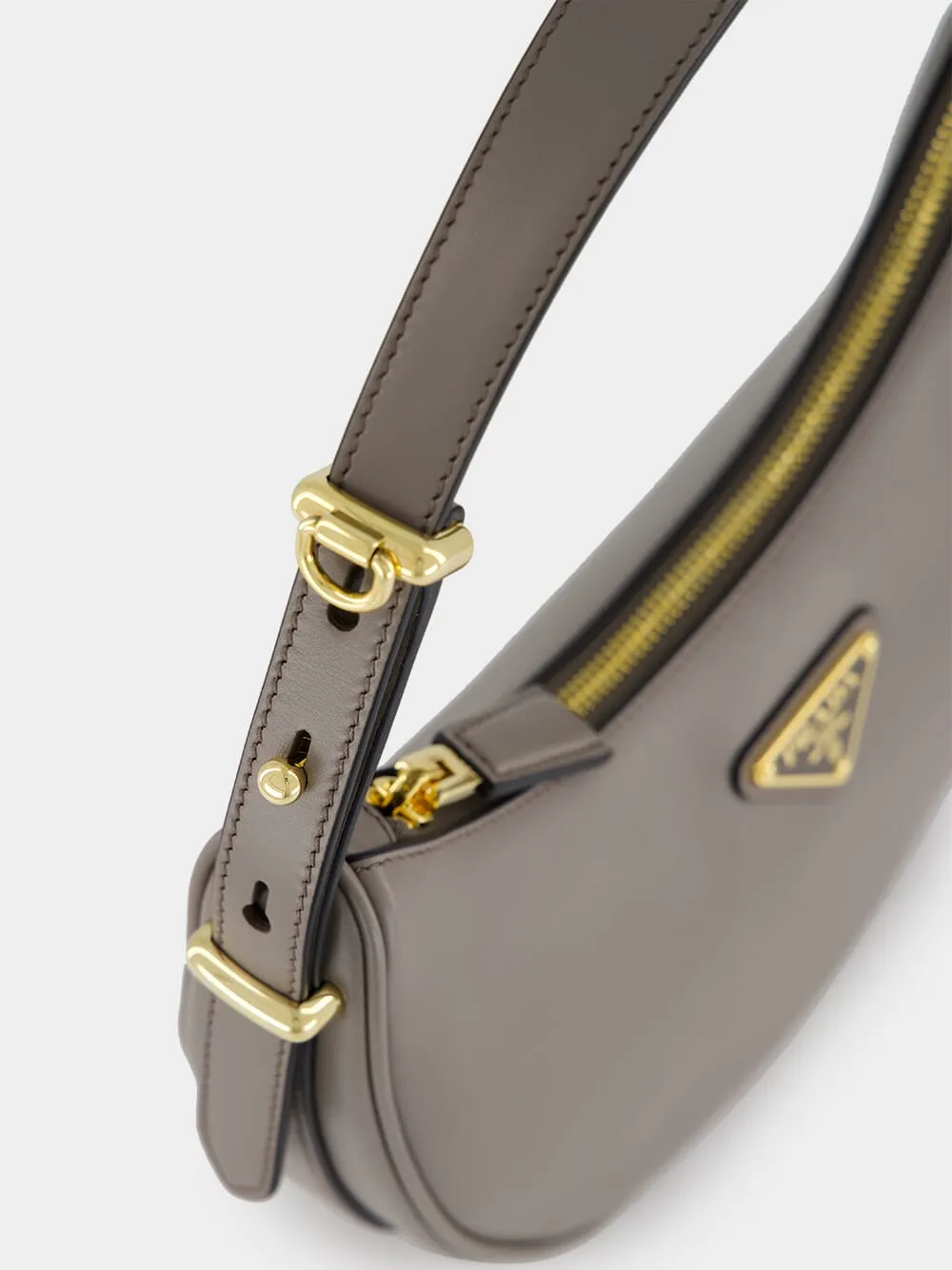 Argilla Grey Arqué Small Leather Bag