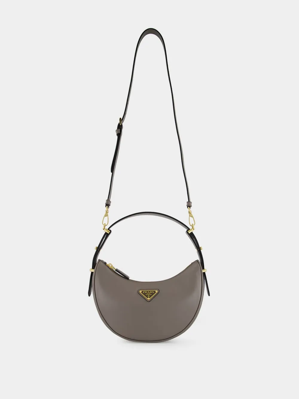 Argilla Grey Arqué Small Leather Bag