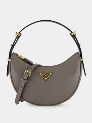 Argilla Grey Arqué Small Leather Bag