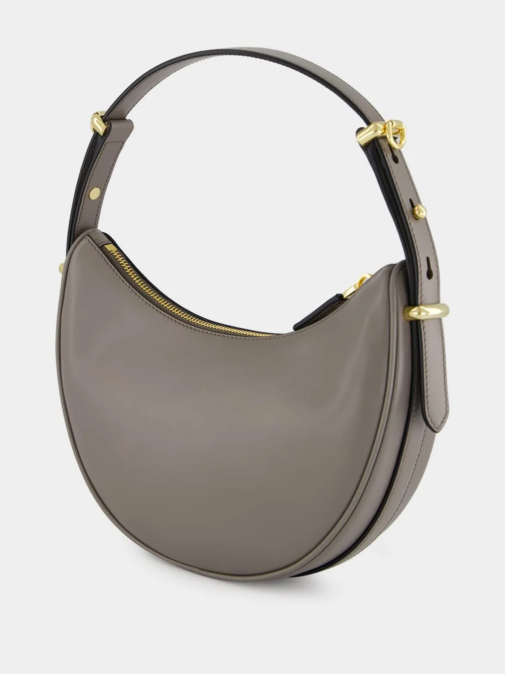 Argilla Grey Arqué Small Leather Bag