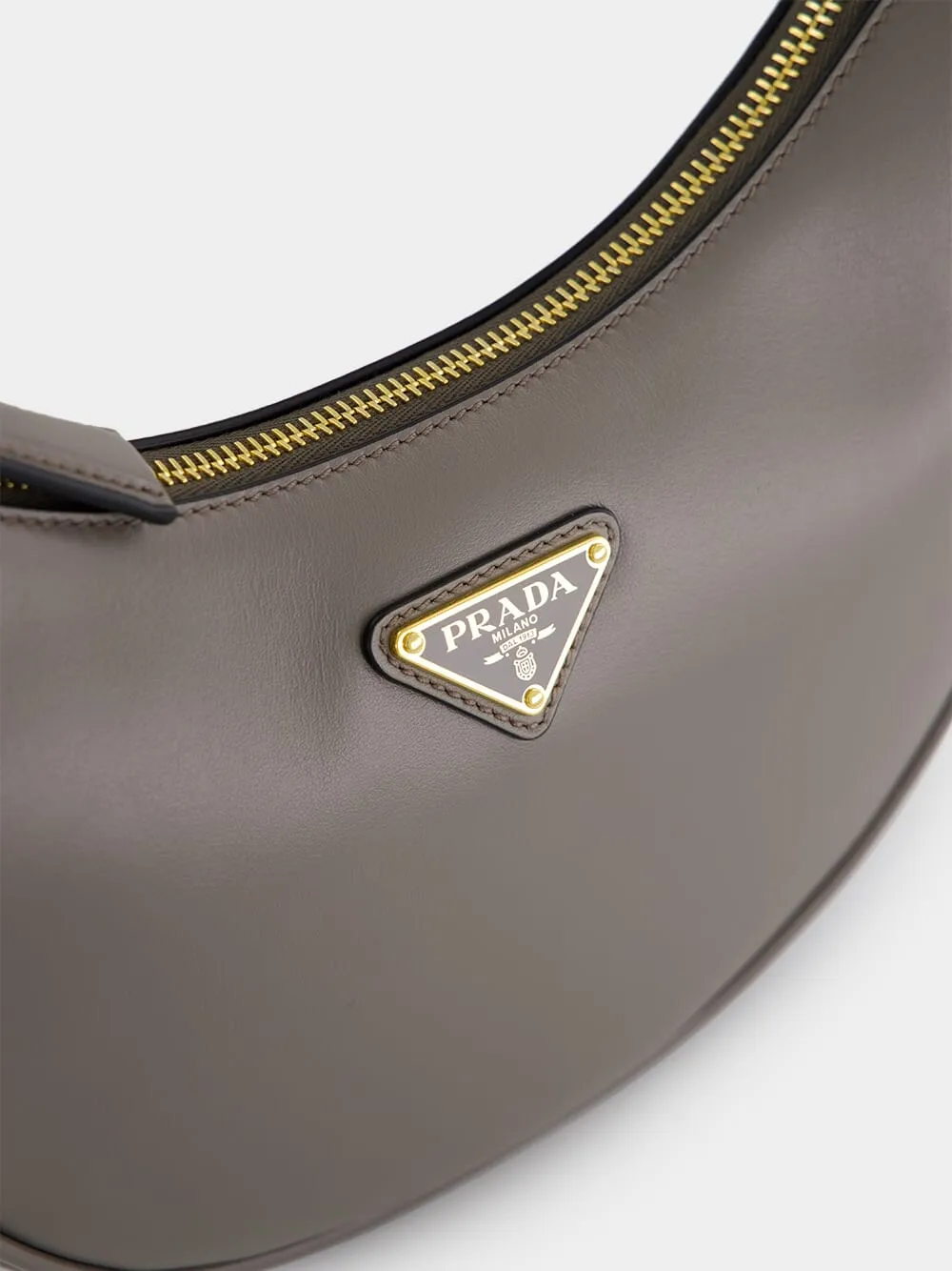 Argilla Grey Arqué Small Leather Bag