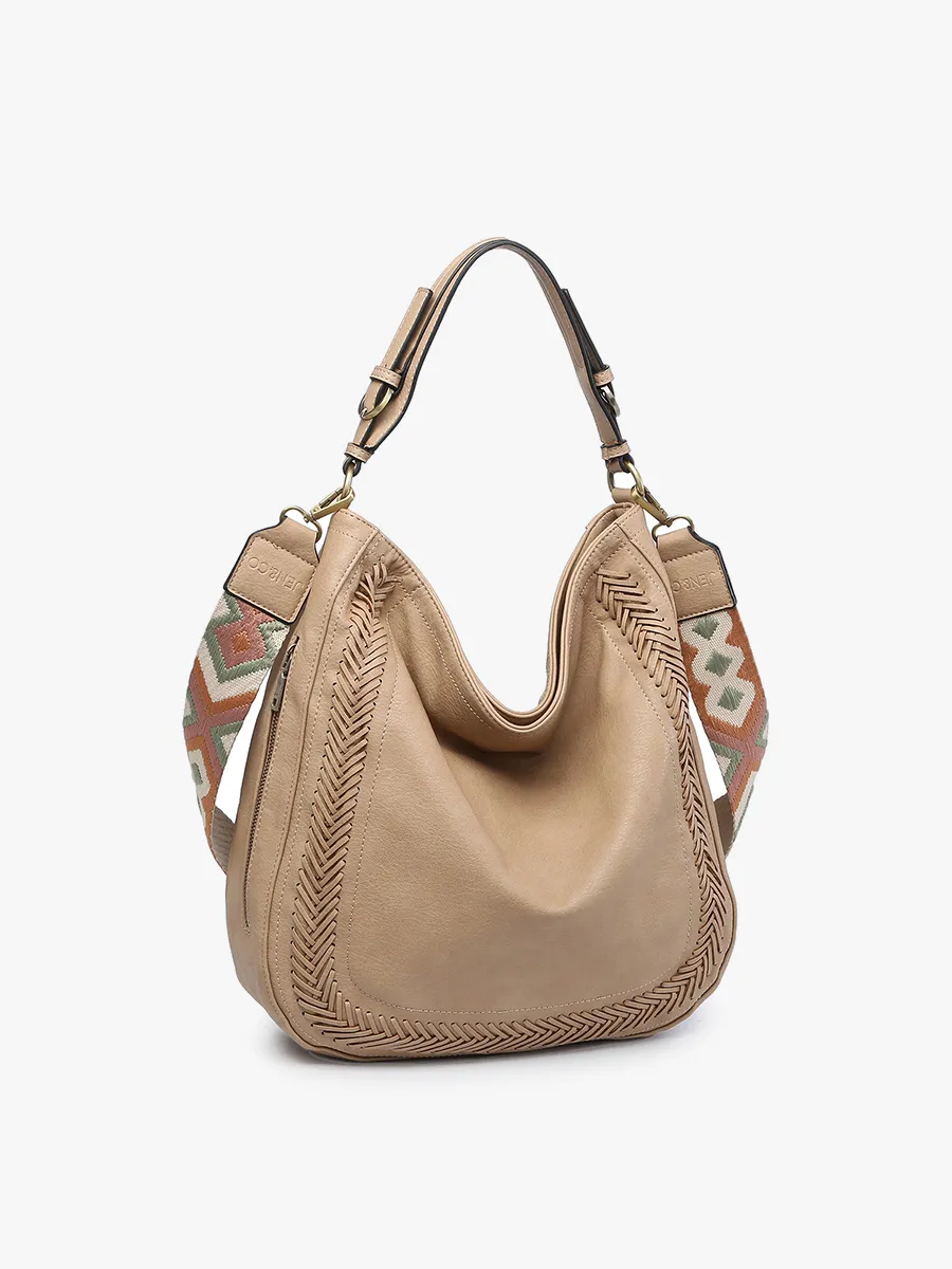 Aris Whipstitch Hobo/Crossbody w/ Guitar Strap