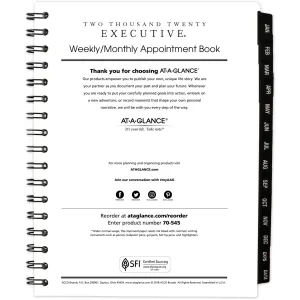 At-A-Glance Executive Weekly/Monthly Appointment Book Refill