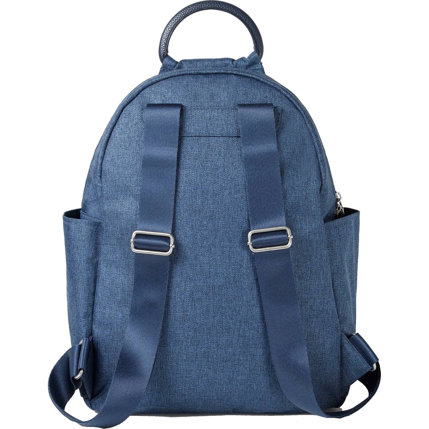 Baggallini All Day Backpack With RFID Phone Wristlet Steel Blue Nylon
