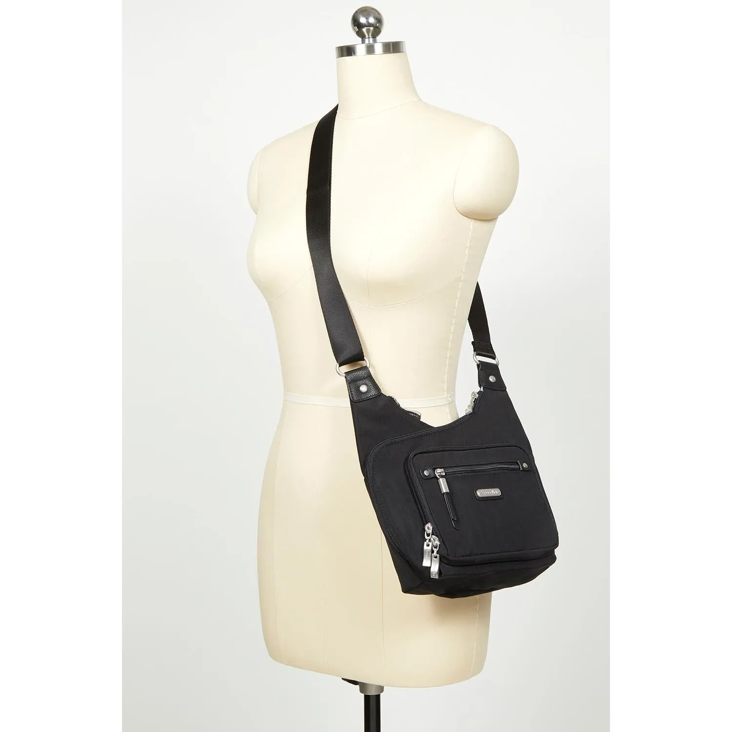 Baggallini RFID Cross City Bagg Black Nylon