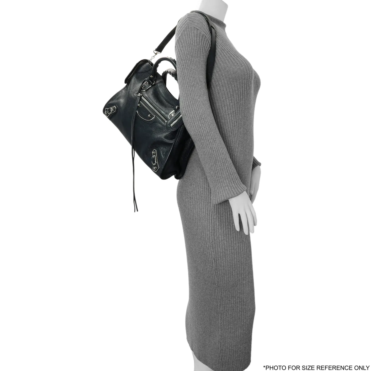 Balenciaga Bleu Nuit Chevre Metallic Edge City