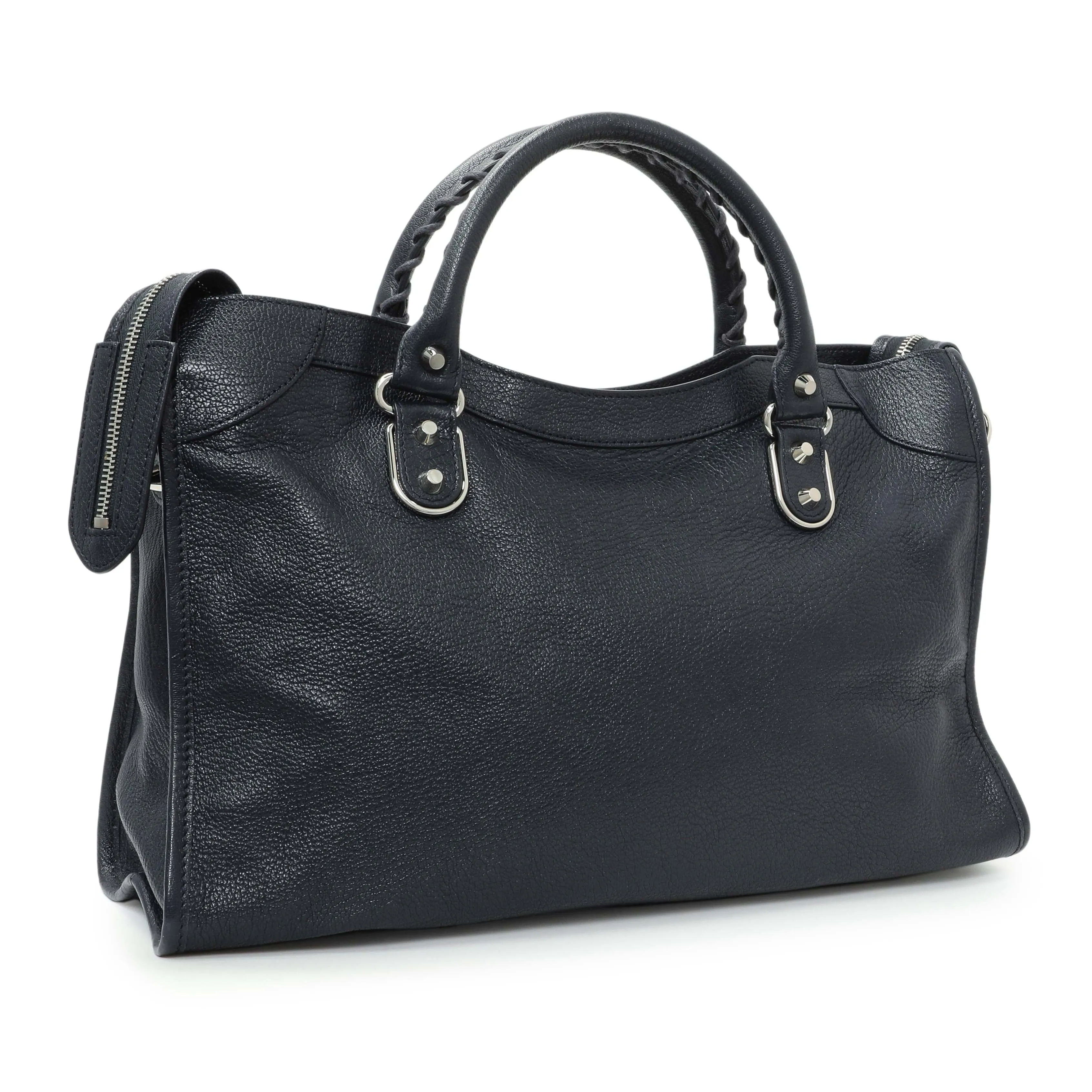Balenciaga Bleu Nuit Chevre Metallic Edge City