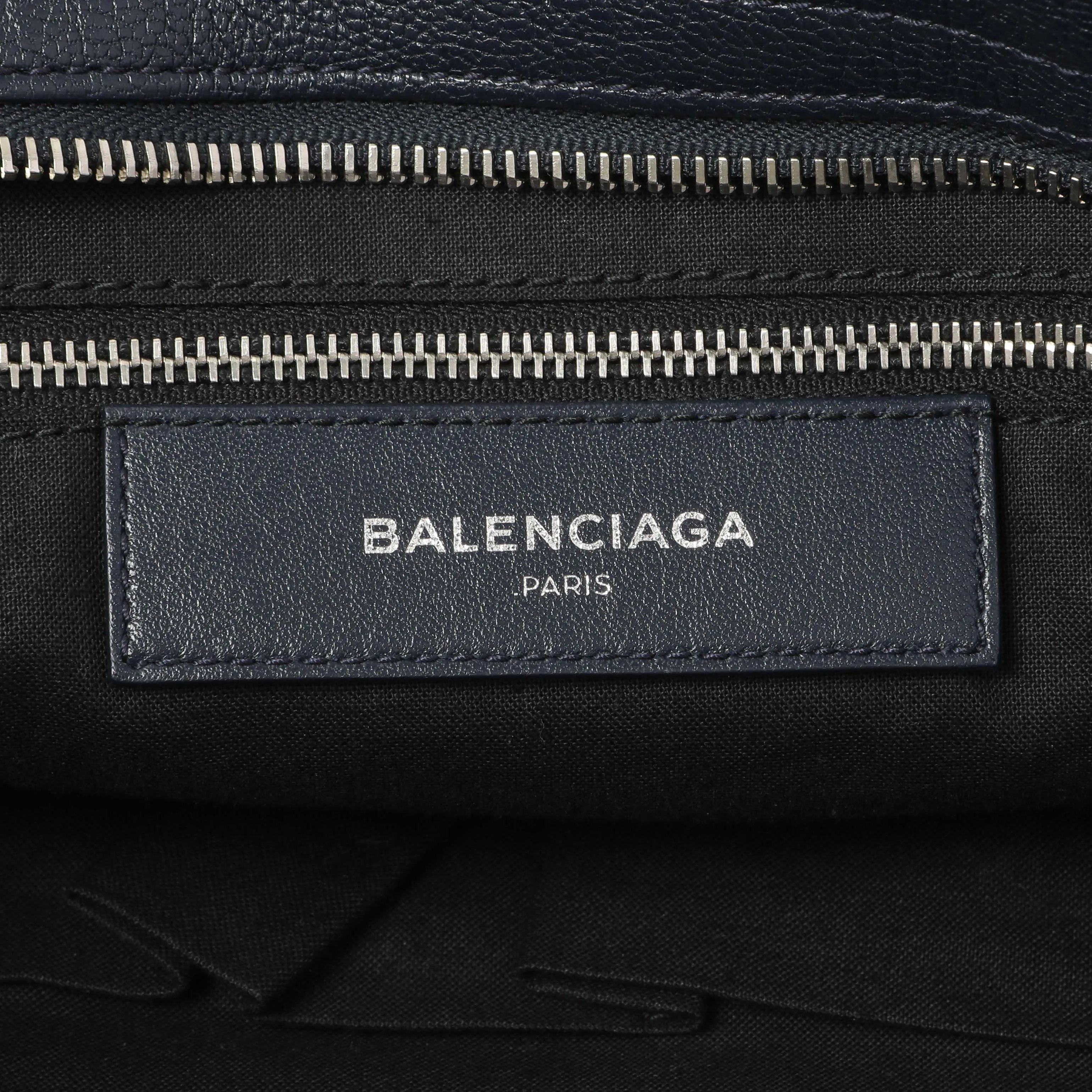 Balenciaga Bleu Nuit Chevre Metallic Edge City