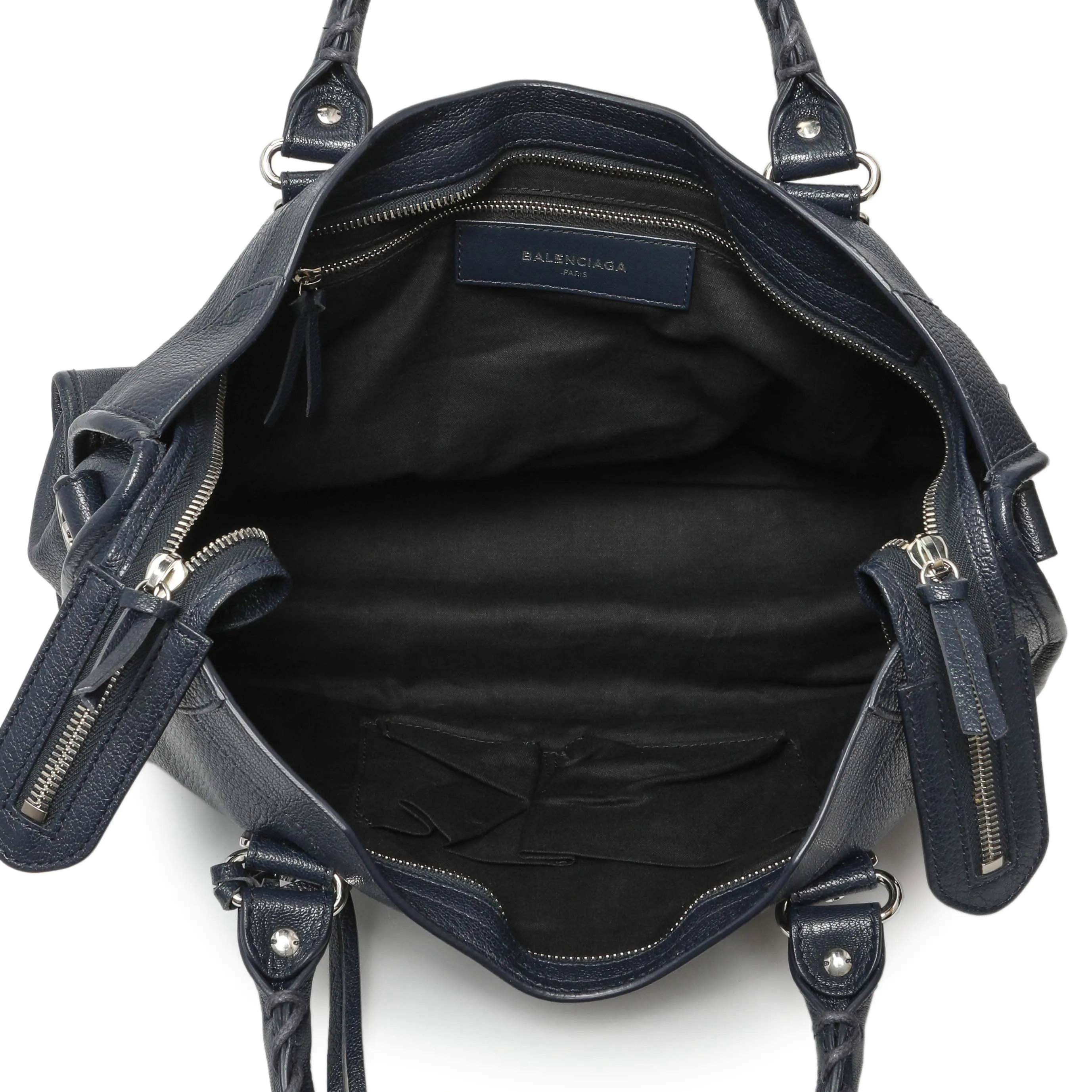 Balenciaga Bleu Nuit Chevre Metallic Edge City