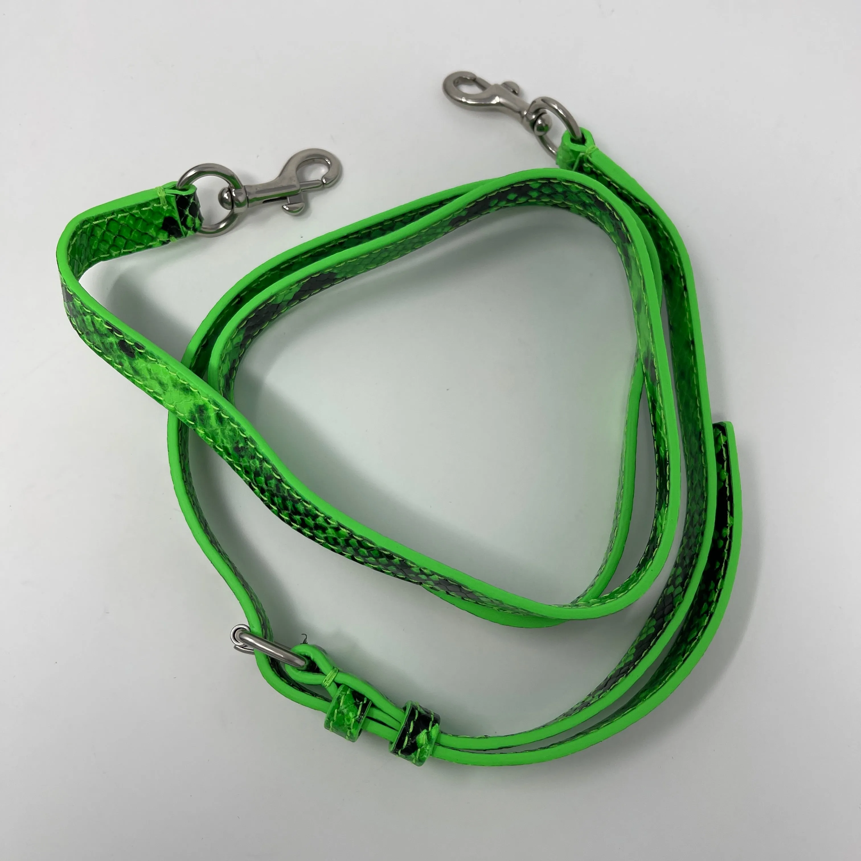 Balenciaga Small Ville AJ Snake Embossed Leather Satchel In Fluo Green