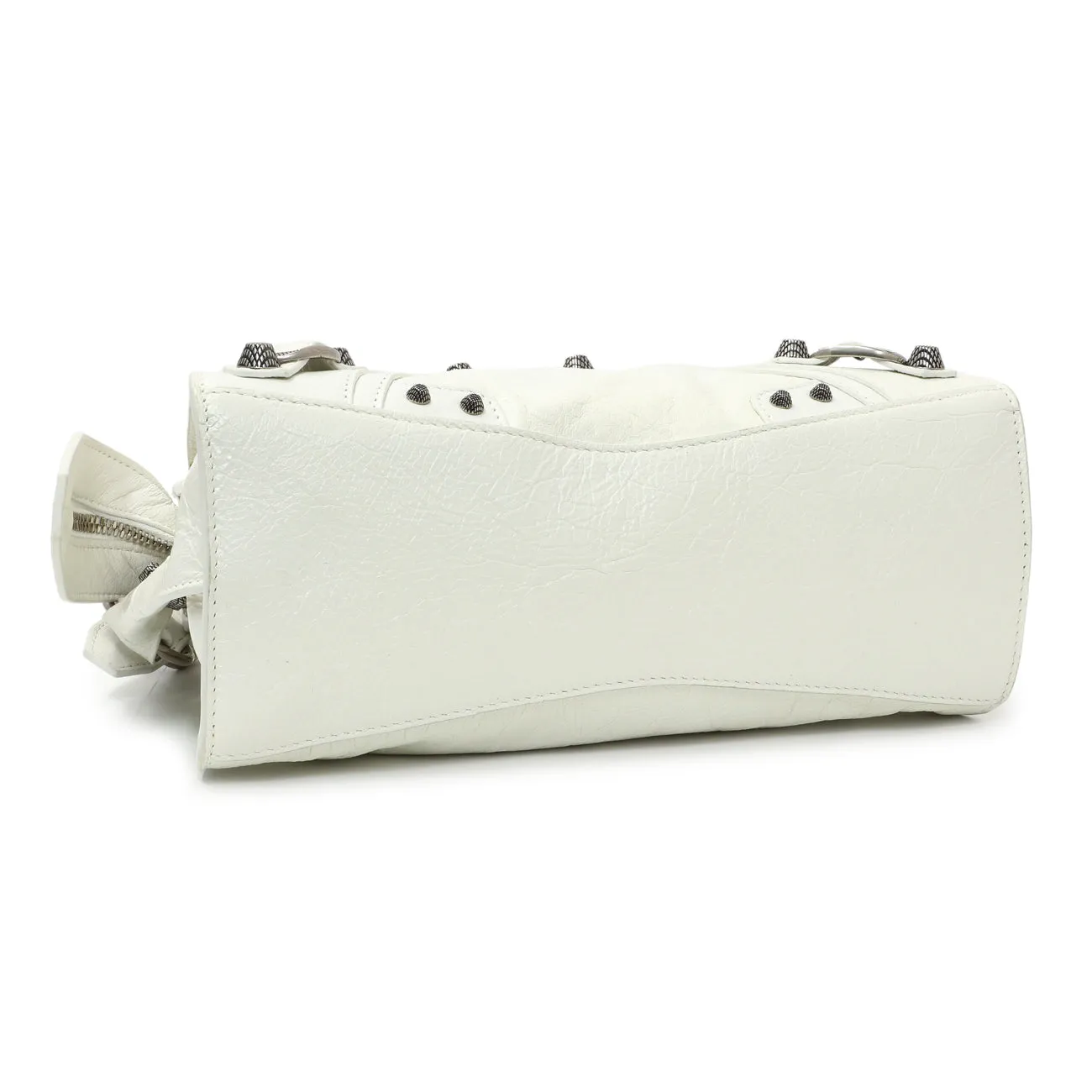 Balenciaga White Agneau Arena Neo Cagole Handbag XS