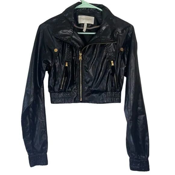 BCBG Runway Convertible Cropped Jacket Size XS