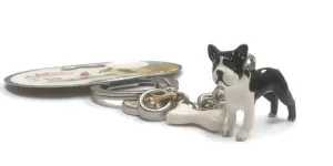 Boston terrier dog breed 3D keyring