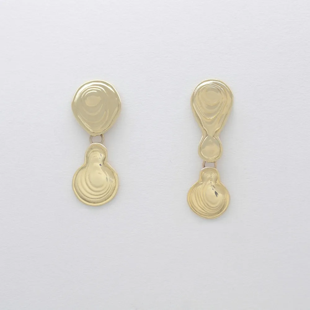Brass Double Drop Earrings