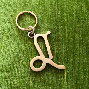 Brass Zodiac Key Ring Capricorn
