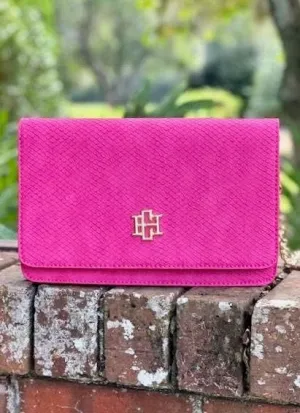 BRYN CLUTCH/CROSSBODY-FUSCHIA