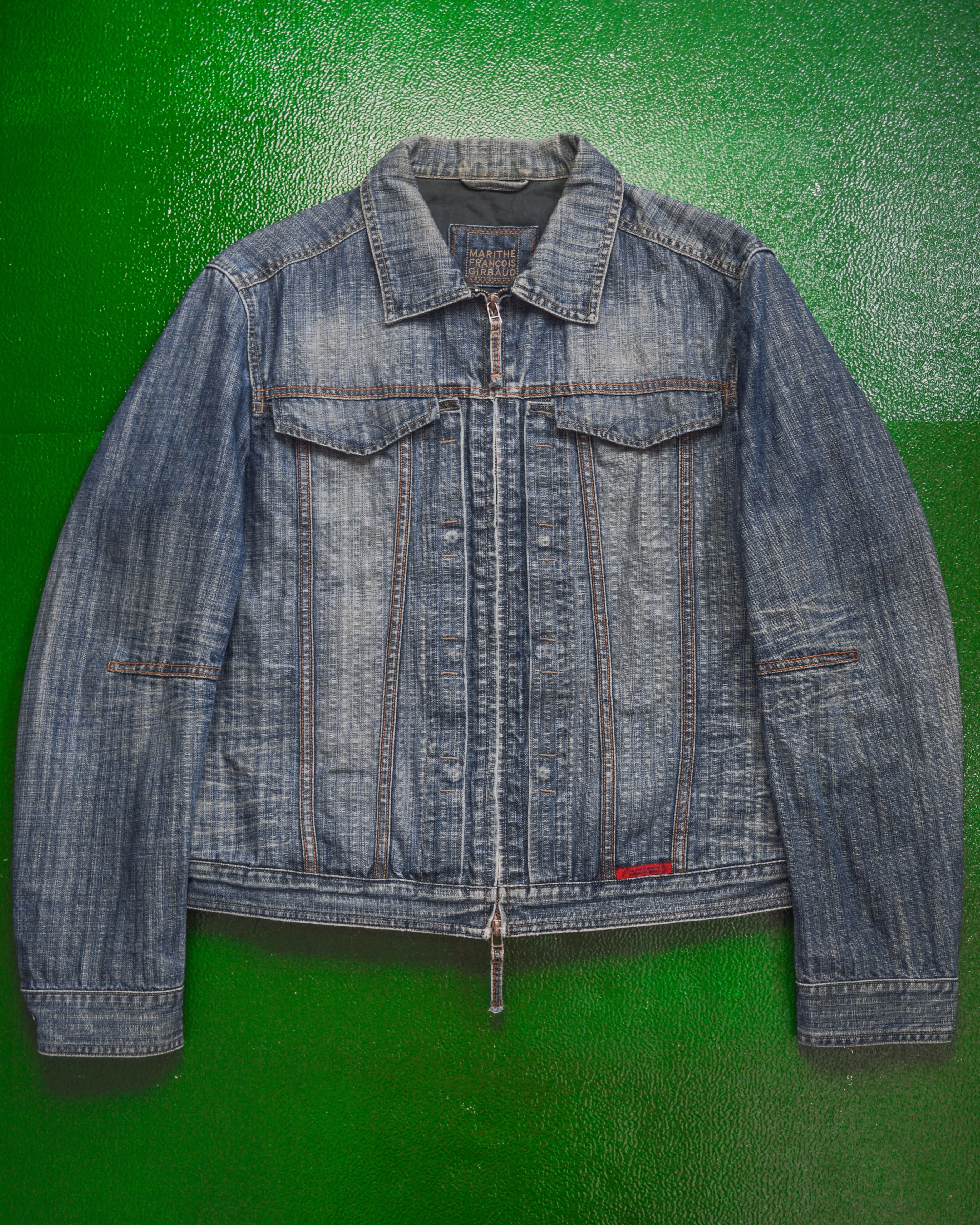 Butterfly Striped Denim Jacket (~M~)